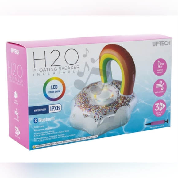 LED Bluetooth Speaker Inflatable Pool Float - Picture 4 of 5